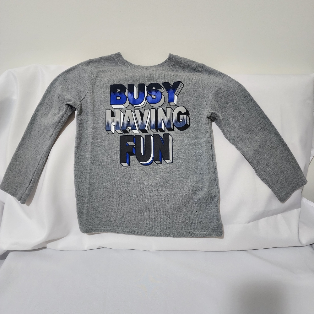 3 For $9 Garanimals "Busy Having Fun" Long Sleeve tshirt size 5T